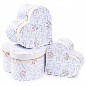 Набор коробок «Сердце» 16,7*16,7*9,5см Незабудки