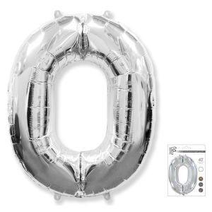 F 40«/102 см, Цифра Серебро »0" (в упаковке)