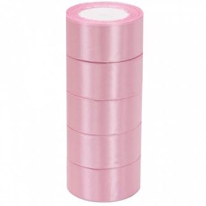 Лента атласная ЭКОНОМ 3,8см*25Y, 135 Бледно-розовый т.м 5