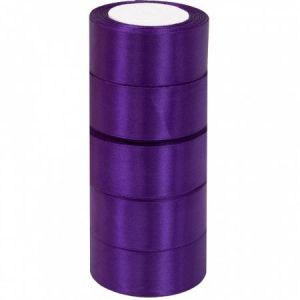 Лента атласная ЭКОНОМ 3,8см*25Y, 35 Фиолетовая т.м 5/200