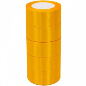 Лента атласная ЭКОНОМ 3,8см*25Y, 16 Ярко-желтая т.м 5