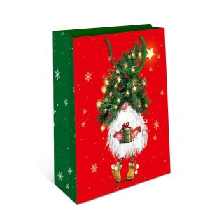 Сумка подарочная НГ 18х22х10 см