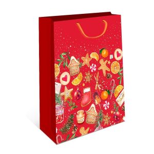 Сумка подарочная НГ 18х22х10 см