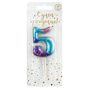 Свеча цифра 5 «Космос» (РОССИЯ)