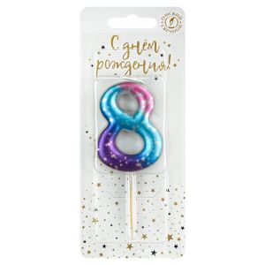 Свеча цифра 8 «Космос» (РОССИЯ)