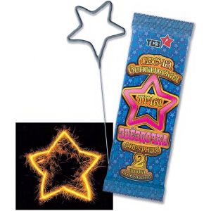 Бенгальский огонь Звезда, 30 сек, 18 см, 2 шт.