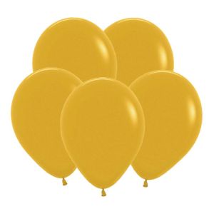 S 5"/13 см, Пастель, Горчичный (023), 100 шт.