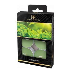 Свеча чайная ароматизированная Зеленый чай 6 шт/уп  KR