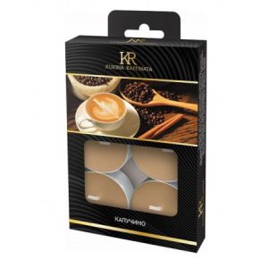 Свеча чайная ароматизированная Капучино 6 шт/уп  KR