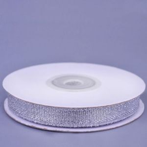 Лента парчовая 1 см*22,85см Серебряная