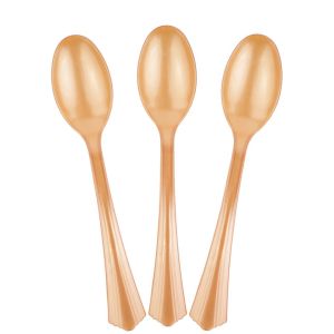Ложки, Матовое розовое золото, 17 см, 10 шт.