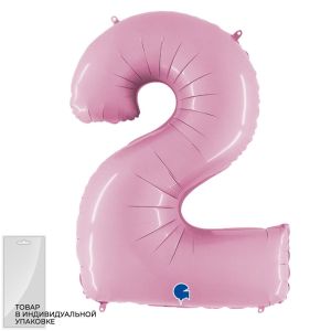 Г 40''/102 см, Цифра Розовый (Pink) «2»