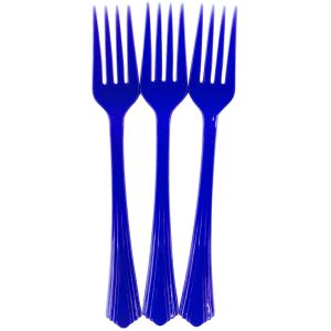 Вилки, Премиум, Синий, 17 см, 10 шт.