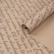 А Бумага крафт с рисунком «Письмо по диагонали» Коричневый 70см 400гр