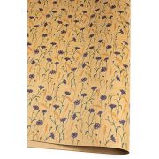 Бумага крафт 100*70см Васильки во ржи 10 листов