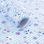 Бумага упаковочная Куклы ЛОЛ Светло-голубая в полоску 70*100см 2шт