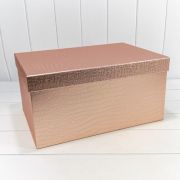 Коробка Прямоугольная 28*20*10,5 см «Кожа крокодила» матовый Бронзовый