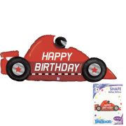 G 56 Гоночная машина СДР в упаковке / Race Car Birthday / 1 шт /, Фольгированный шар (Италия)