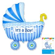 И 36 Коляска Это мальчик в упаковке / Baby buggy boy / 1 шт /, Фольгированный шар (Испания)