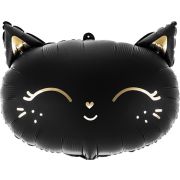 К Фигура, Голова, Магический котенок, Черный, 19''/48 см, 1 шт.