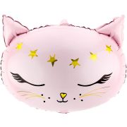 К Фигура, Голова, Магический котенок, Розовый, 19''/48 см, 1 шт.