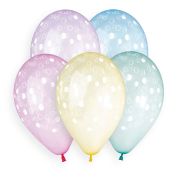 И 14 Пузыри, 5ст.  Ассорти Кристальные шары / Bubbles / 25 шт. /, Латексный шар (Италия)