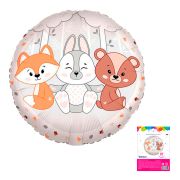 Аг 18''/46 см, Круг, Волшебный лес, животные, 1 шт.