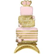 К Шар 3D (43''/109 см) Фигура на подставке, Свадебный торт, 1 шт.