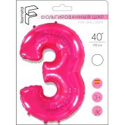 F 40«/102 см, Цифра Фуксия »3