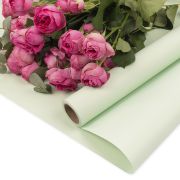 Упаковочная пленка 65мкр (0,57*10 м) Однотонная, Светло-зеленый, Матовый, 1 шт.