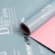 Плёнка матовая LOVE STORY 58см*10м Голубой/Розовый 07 т.м.30