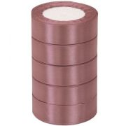 А Лента атласная ЭКОНОМ 2,5см*25Y, 102 Красно-коричневая  т.м 5/300