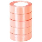 А Лента атласная ЭКОНОМ 2,5см*25Y, 06 Персиковое парфе т.м 5/300