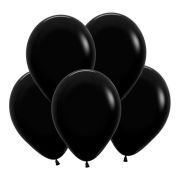 S Пастель 18 Черный / Black / 25 шт. /, Латексный шар (Колумбия)