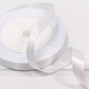 Лента Атласная Сатин 1,2см*25ярд Белый 1/10 1/600