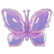 К Шар (38''/97 см) Фигура, Бабочка, Хамелеон (надув воздухом), Сиреневый, Перламутр, 1 шт. в уп.