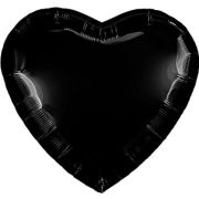 Аг 9''/23 см, Мини-сердце, Черный, 5 шт.