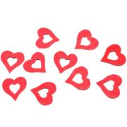 Декор Набор Сердец дерево с веревкой 5см (уп 10шт)