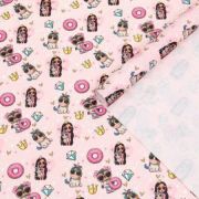 Бумага глянцевая Леди с единорогом 70*100см 10листов