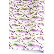 Бумага глянцевая 68*98см Лавандовая деревушка 10 листов