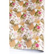 Бумага глянцевая 68*98см Ретро-открытки 10 листов