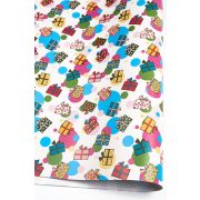 Бумага глянцевая 68*98см Подарки-конфетти 10 листов