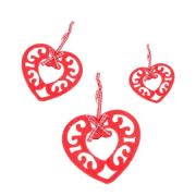 Декор Набор Сердец с вензелем дерево (10см; 7,8см; 4см) (уп 3шт)