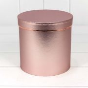 Коробка Цилиндр, 15,5*15 «Металл» Розовый