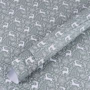 Бумага глянцевая 70*100 см Рождественские олени 10 листов