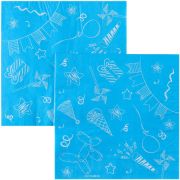 Салфетки Неон Party Голубая 33см 12шт/G