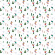 Бумага подарочная «С Новым Годом. Зимний спорт» лист 60 см*87,5 см / 10 шт. / (РОССИЯ)