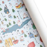 Бумага подарочная «Новогодние приключения» лист 60 см*87,5 см / 10 шт. / (РОССИЯ)