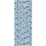 Трубочки для коктейля бумажные Самолётики 12шт/G