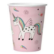 Стаканы Радужный единорог Розовый 180мл 6 шт